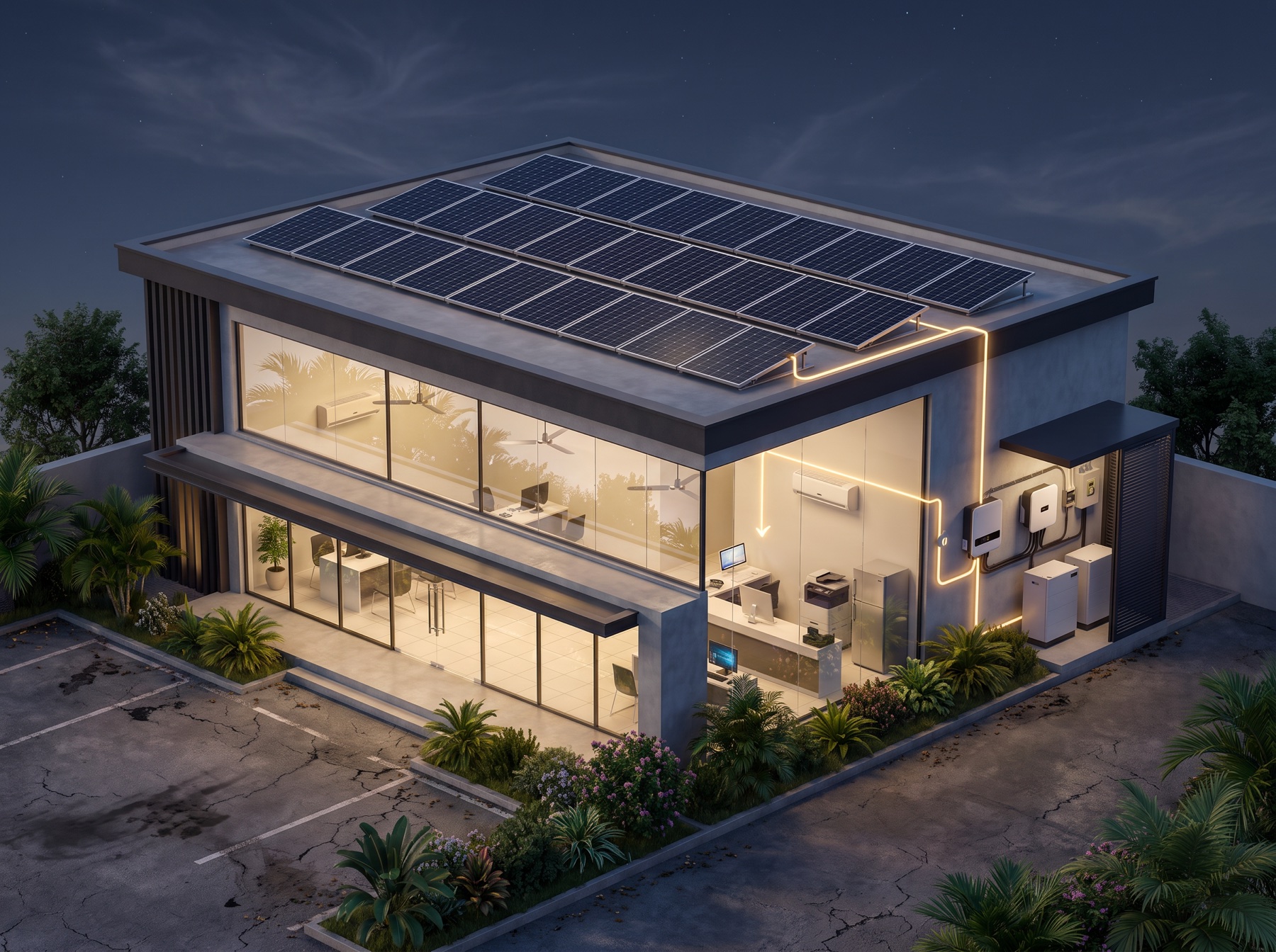 A CiscoVolt-powered business with solar and energy storage